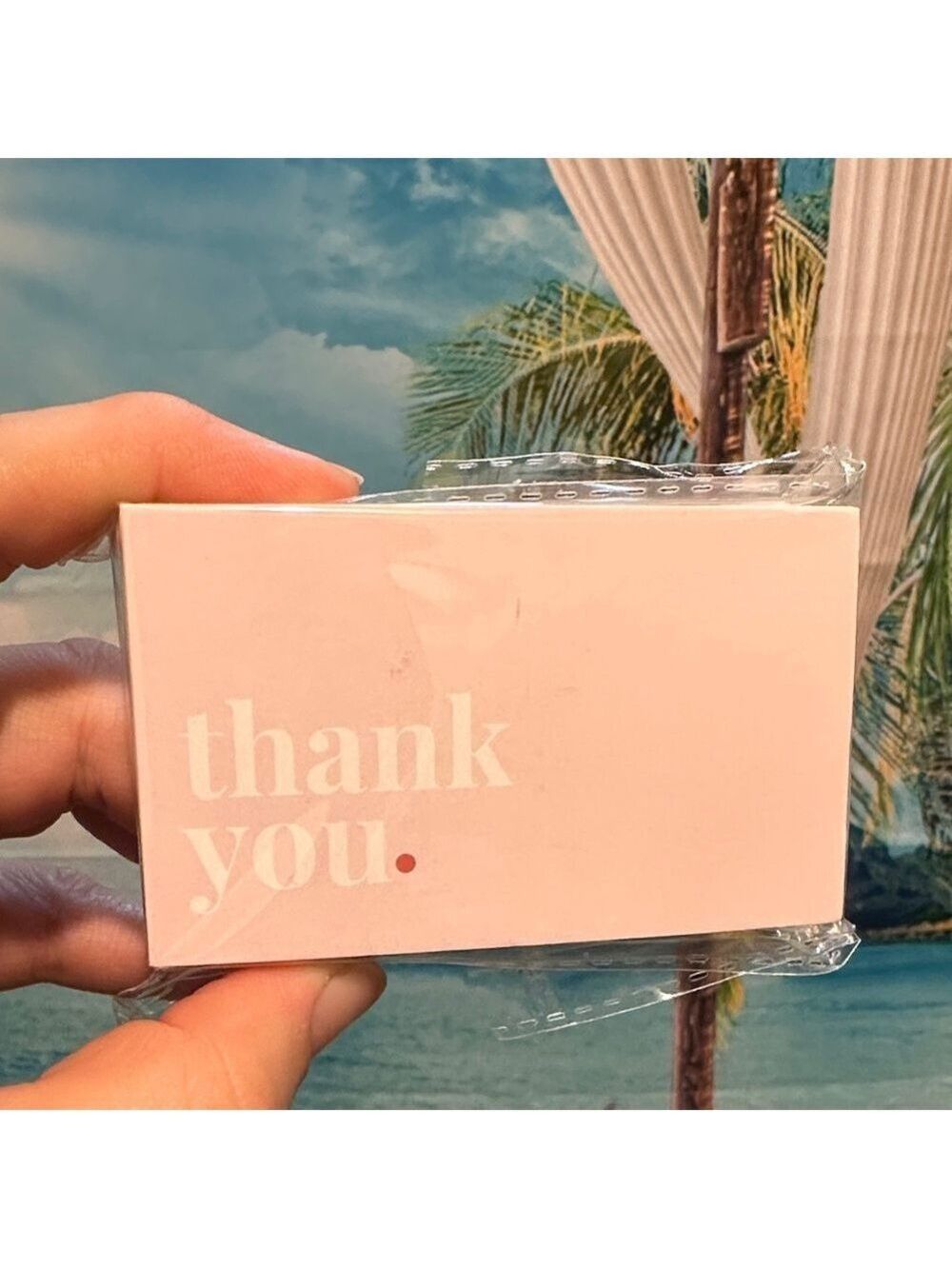 50 Chic Pink Thank You Card - Picture 3 of 3